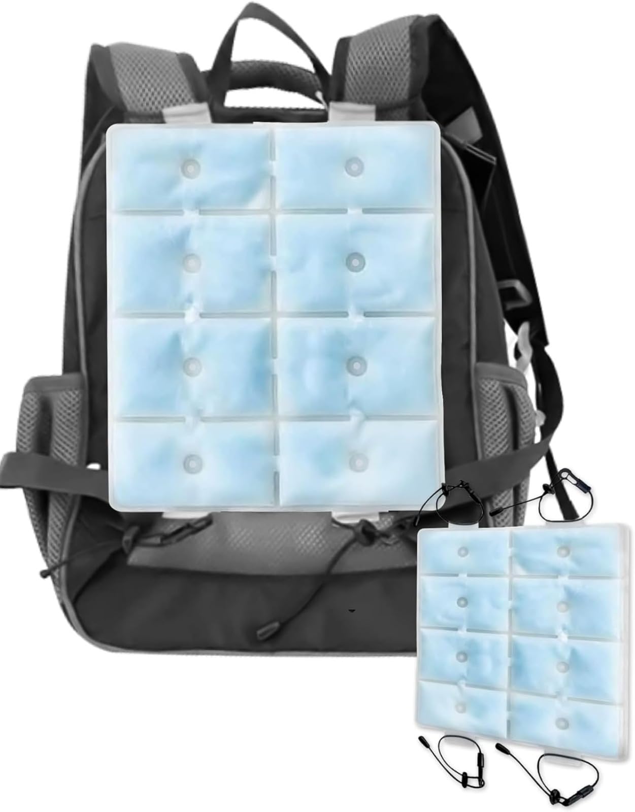 【子どもの熱中症対策】天使のはね ランドセルクールパッド ブラック 子どもの熱中症対策】天使のはね ランドセルクールパッド